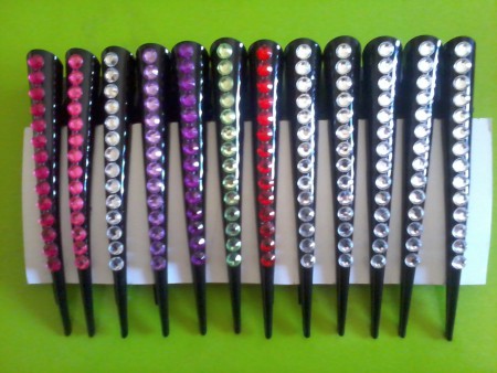 MOLLETTONI NERI CON STRASS COLORATI